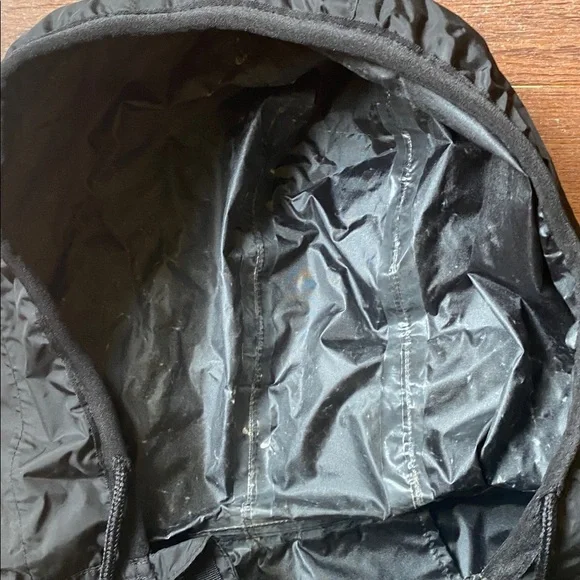 K-Way Black Half-Zip Hooded Windbreaker Jacket Size Medium - Picture 5 of 16